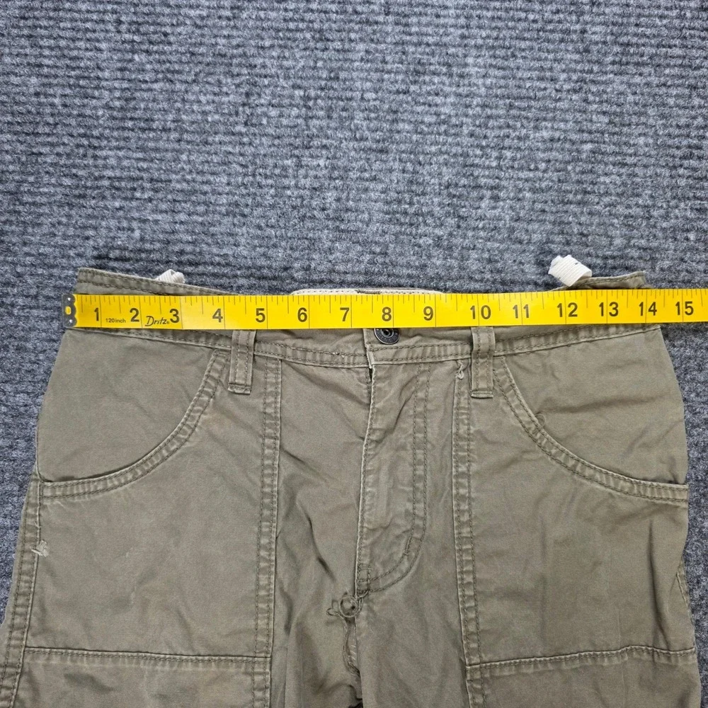 Old Navy Khaki Cargo Pants Boy's Size 14 Tan Military Stencil Cotton Adjustable